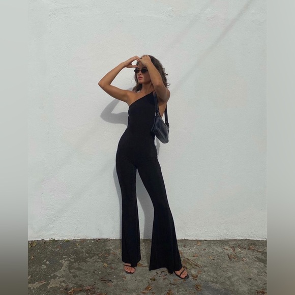 SOLD HOUSE OF CB ASYMMETRICAL JUMPSUIT - Picture 1 of 4